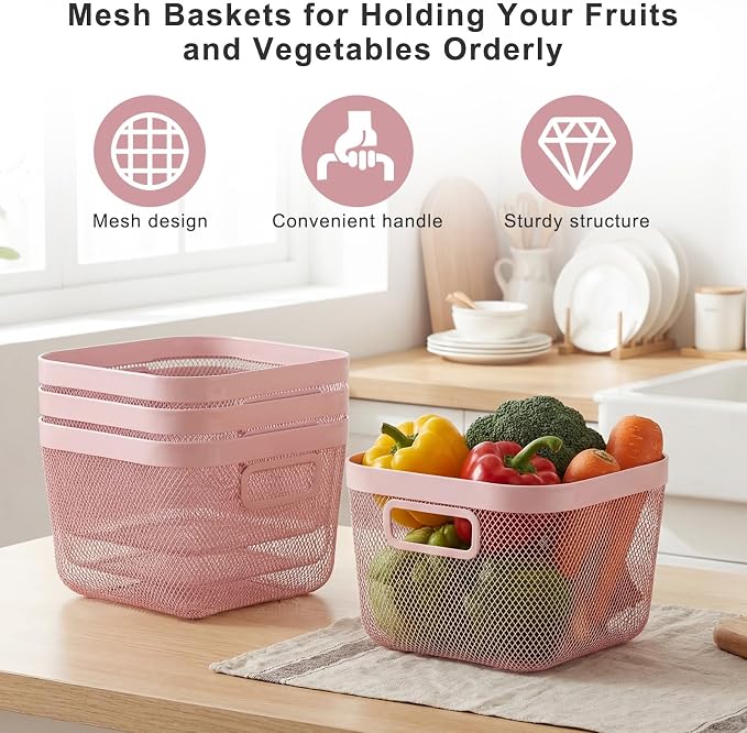 MorningRo 4 Pack Metal Mesh Basket - Image 4