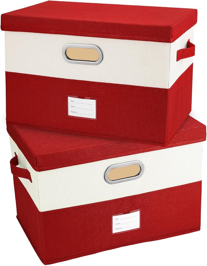 Large Linen Fabric Foldable Storage Bins by Unknown
