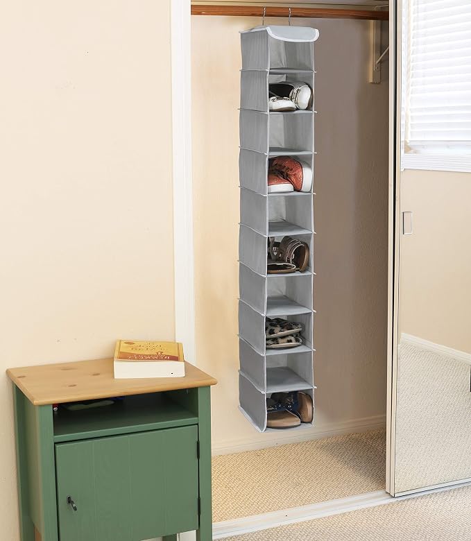 Simple Houseware 10 Shelves Hanging Shoes Organizer Holder - Image 2