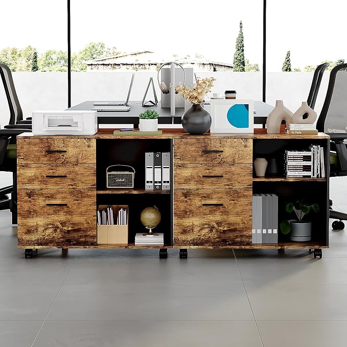 VINGLI 3 Drawer Wood Lateral File Cabinet - Image 8