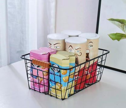 JUNCHU CHERRY Wire Kitchen Storage Basket 2 Packs, Perfect Pantry Organization - Image 4