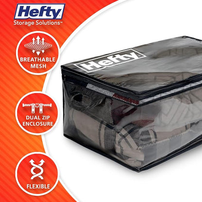 Hefty Storage Bags Extra Large Double Zipper Backpack, Heavy Duty Water - Image 3
