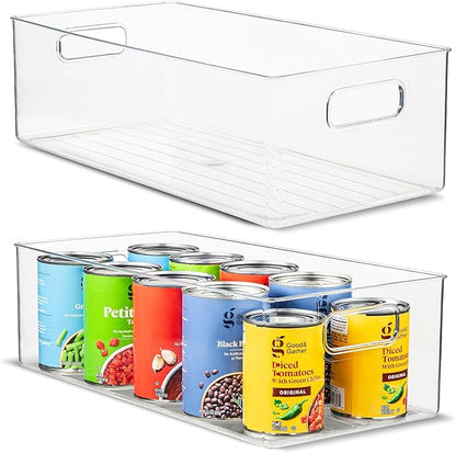 primebox Plastic Food Storage 2 Pack Clear Container Bin by primebox