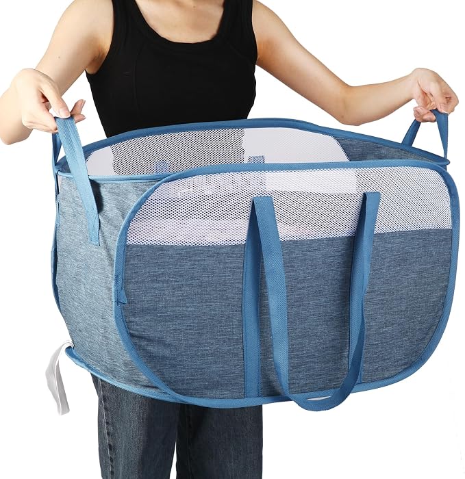 Collapsible Laundry Baskets, Tear Proof Pop Up Laundry Hamper by BATTOO