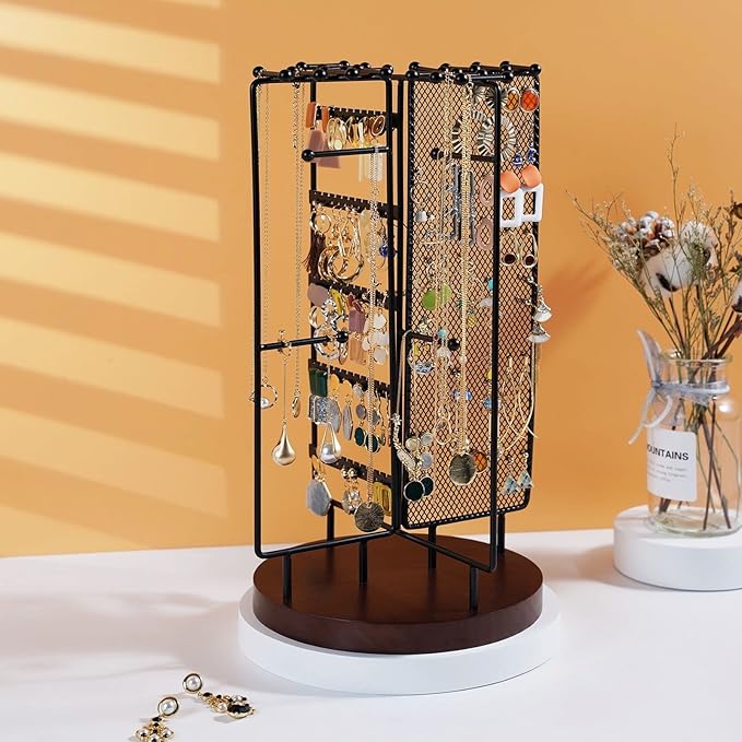 ProCase Rotating Jewelry Organizer Stand Earring Holder Organizer - Image 6