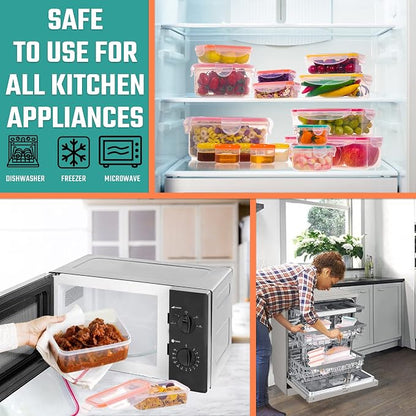 38 Pcs Large Food storage containers-85 oz to Small Container Stackable Kitchen - Image 5
