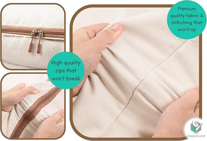 Canvas Comforter Storage Bags 2 Pack Folding Organizer bag - Image 5