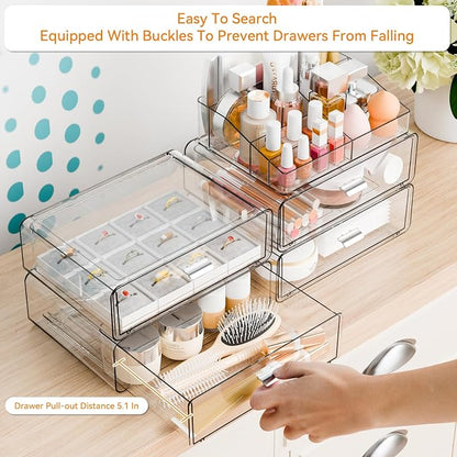 Yieach Clear Acrylic Makeup Organizers Countertop - Image 4