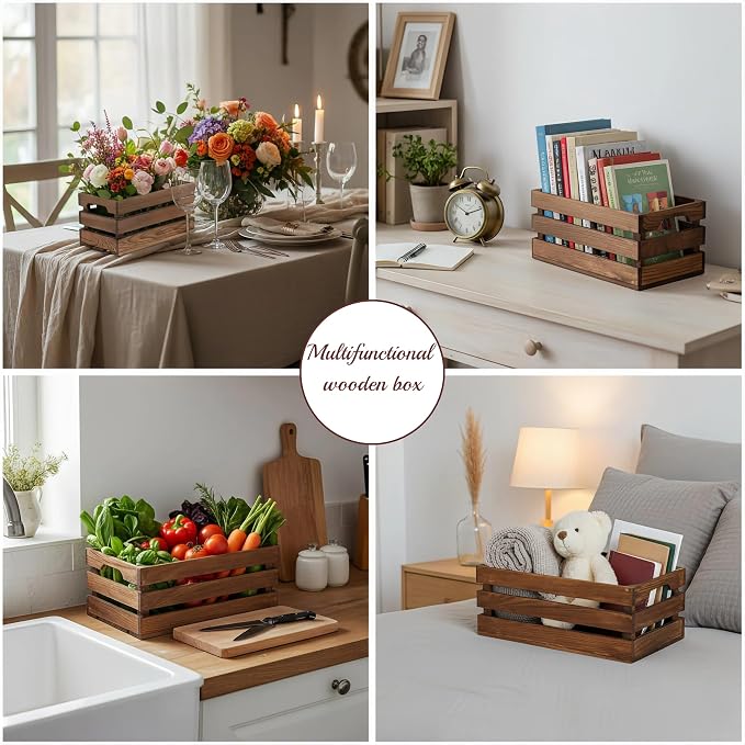 Set of 6 Decorative Wood Crates - Image 7