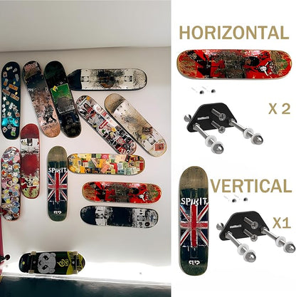 Skateboard Wall Mount Display-Aluminum Ramp Shape Skateboard Deck Wall Mount - Image 7