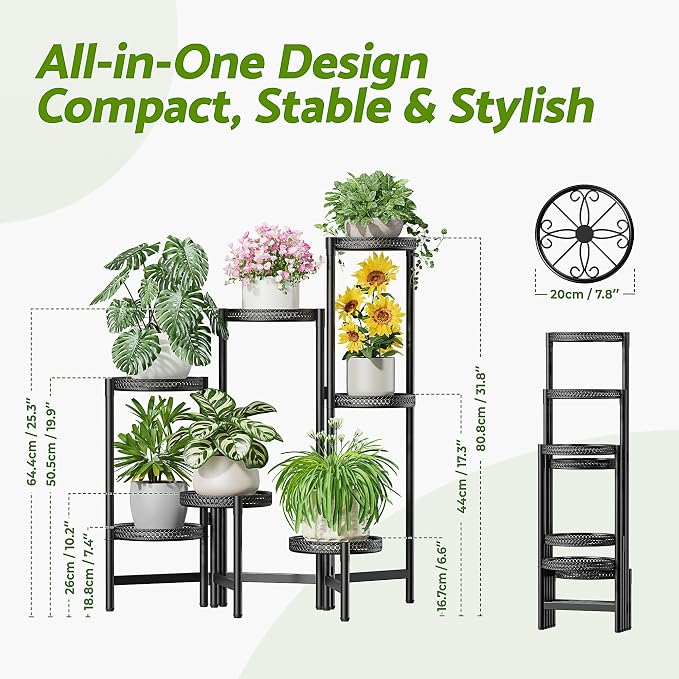 Stand Plants, 7 Tier Metal Plant Stands - Image 3