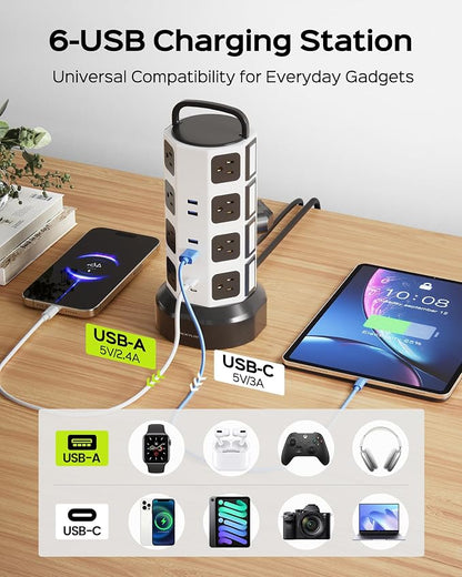 Power Strip Tower Surge Protector - Image 6