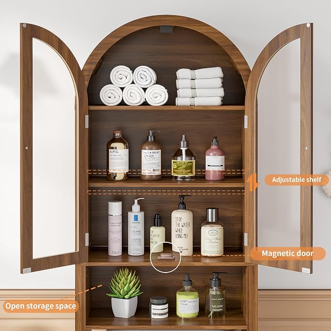 Arched Over The Toilet Storage Cabinet - Image 8