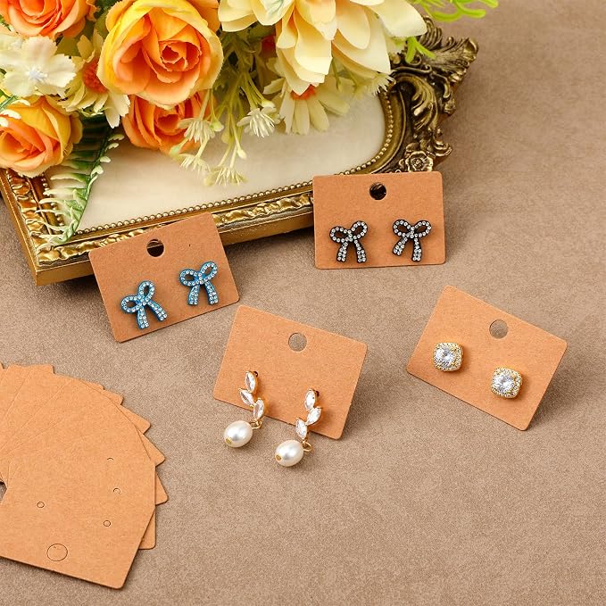 LIQWEI 150 Pcs Earring Display Cards, Earrings Paper Holders Organizer - Image 2