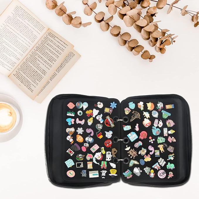 Enamel Pin Display Pages Pin Carrying Case, Pins Collection Storage Organizer - Image 7