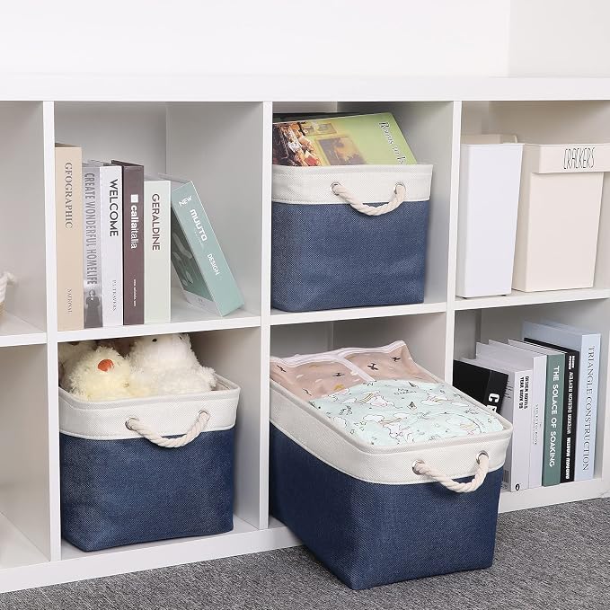 Bidtakay Storage Baskets Collapsible Decorative Storage Bins - Image 2