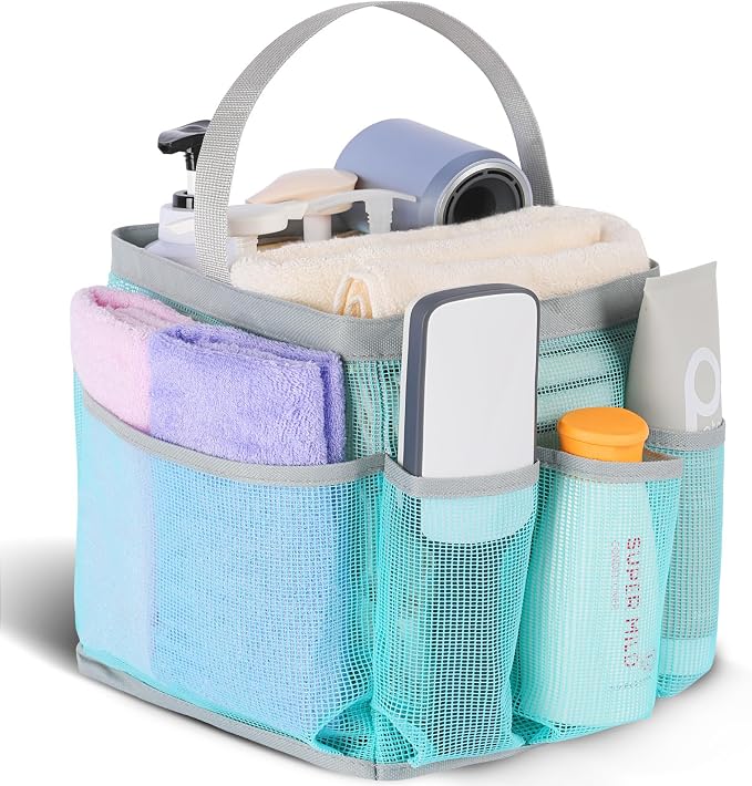 EUDELE Mesh Shower Caddy Portable, 8-Pocket Large Capacity, Quick Dry, Easy by EUDELE