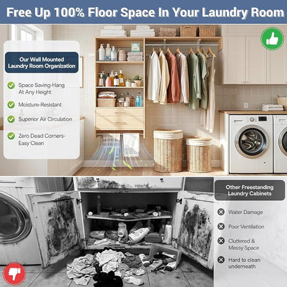 Armocity 60" Wall Mounted Laundry Room Organization - Image 2