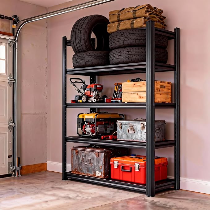 Garage Storage Shelves, 5 tier shelving unit, 40 inch Wide, 18” Deep, 78” Tall - Image 2
