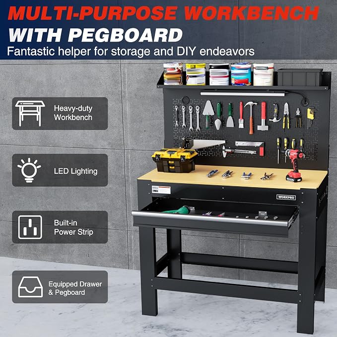 WORKPRO 45" Garage Workbench - Image 3