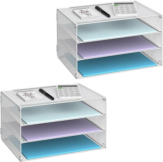 DALTACK 3 Tier Letter Tray Paper Organizer by DALTACK
