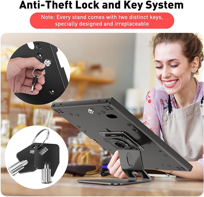 AboveTEK Anti-Theft Tablet Stand – iPad Locking & Security Stand, Countertop & - Image 4