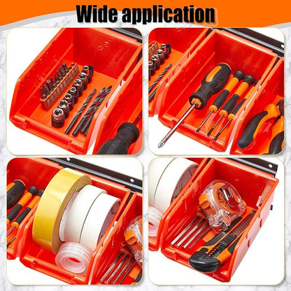 Maitys Wall Mounted Storage Bins Plastic Hanging Stackable Storage Parts Garage - Image 7