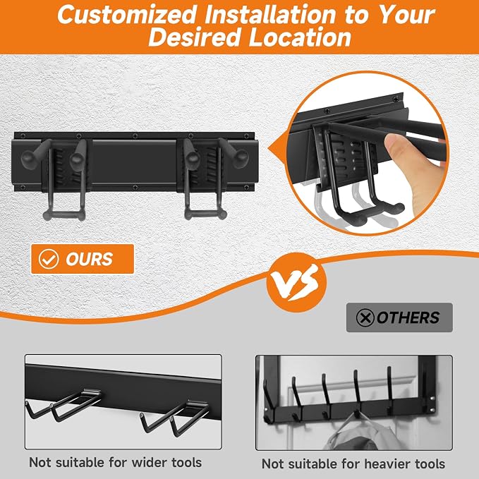Garage Tool Organizer Wall Mount, Heavy Duty 48 Inches Garage Organization and - Image 2