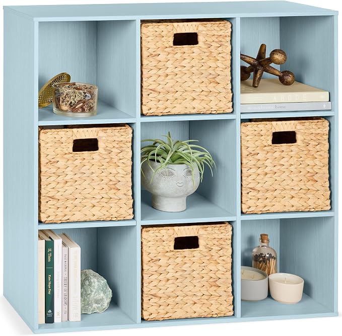 Best Choice Products Kids Bookcase 9-Cube Storage Organizer, 11in Shelf Opening by Unknown