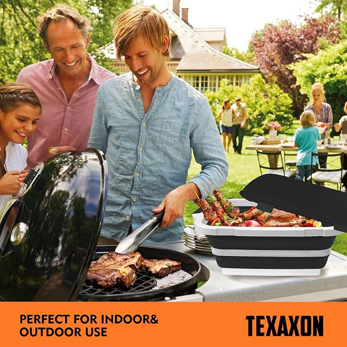 8L/16L BBQ Prep Tub with Cutting Board, Lid & Complimentary Mitts/Gloves – - Image 2