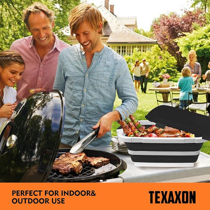 8L/16L BBQ Prep Tub with Cutting Board, Lid & Complimentary Mitts/Gloves – - Image 2