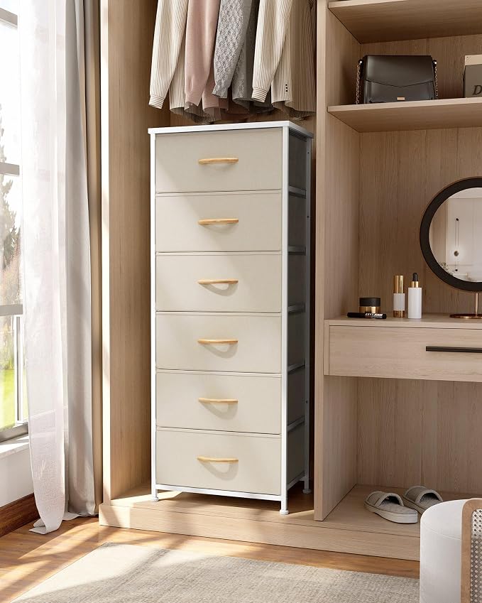 Tall 6-Drawer Fabric Dresser Tower - Image 5