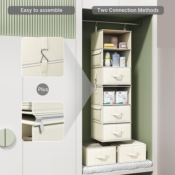 Vailando 6-Shelf Hanging Closet Organizer - Image 6
