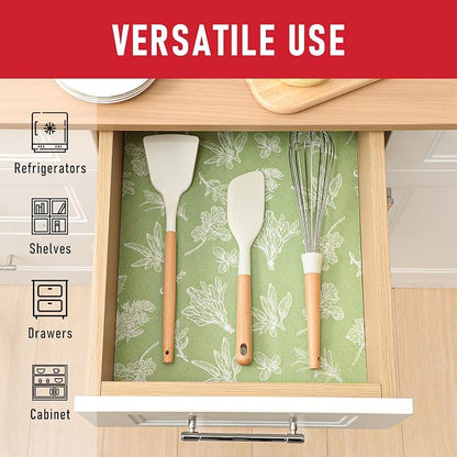 Cooyes Shelf Liner for Refrigerator & Drawer, Non-Adhesive Cabinets Liner for - Image 2