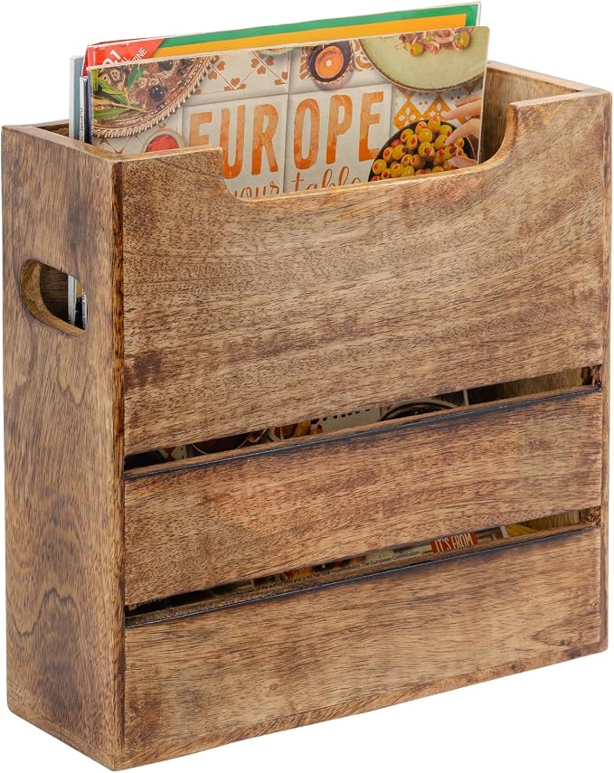 Mie Creations Wooden Magazine Holder Rack - Image 7