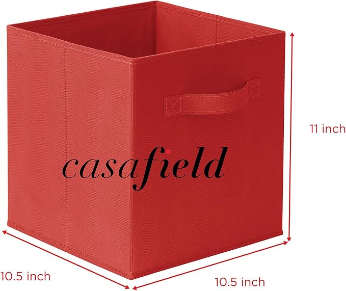 Casafield Set of 6 Collapsible Fabric Cube Storage Bins, Cubby Organizers & More - Image 7