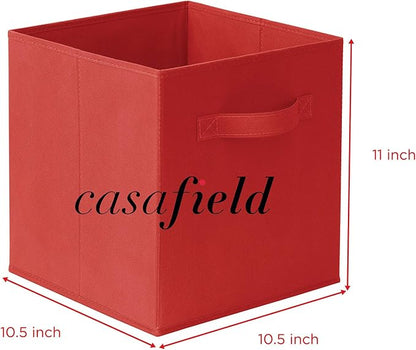 Casafield Set of 6 Collapsible Fabric Cube Storage Bins, Cubby Organizers & More - Image 7