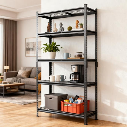 GDFStudio 5-Tier Storage Shelves, Adjustable Garage Storage Racks, Heavy-Duty by GDFStudio