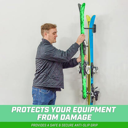 GoSports Wall Mounted Ski and Snowboard Storage Rack - Image 3