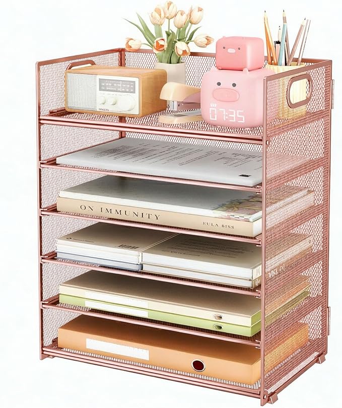 6 Trays Paper Organizer with Handle by SUBEKYU