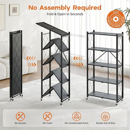 Fenbeli Foldable Shelves with Wheels - Image 7