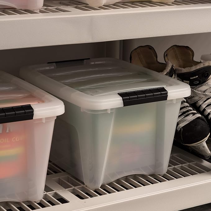 IRIS USA 19 Qt Stackable Plastic Storage Bins - Image 9