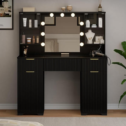 ONME 47.2" Fluted Vanity Desk - Image 3