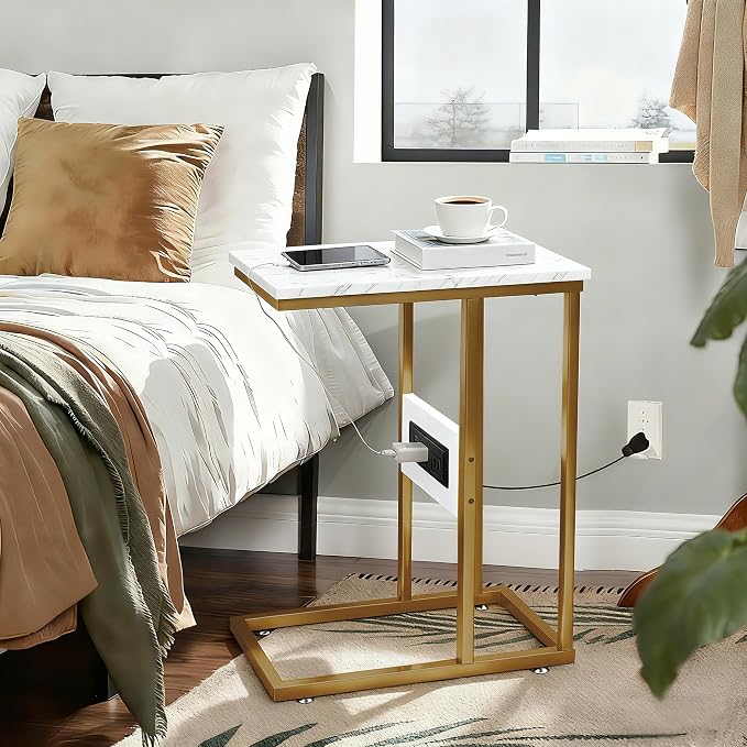 VECELO C Shaped End Side Table - Image 8