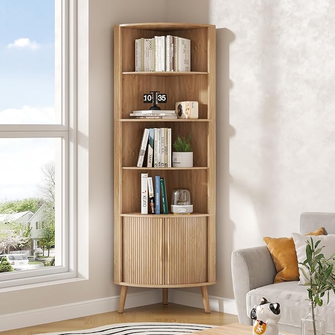 Corner Cabinet, 66.73'' Tall Modern Corner Bathroom Storage Cabinet - Image 7