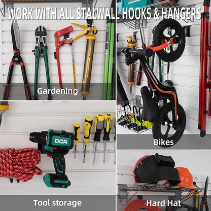 Slatwall Panel 4'x8' Garage Tool Organizer Wall Mount PVC Wall Panels - Image 4