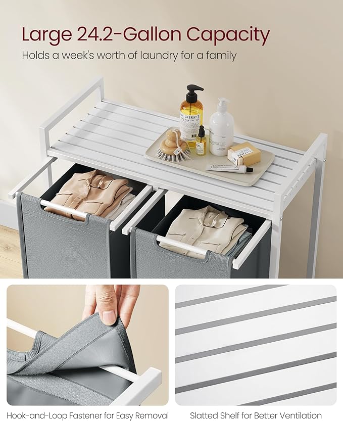 VASAGLE Laundry Hamper, Laundry Basket, Laundry Sorter - Image 4