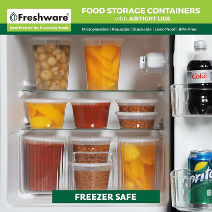 Freshware Food Storage Containers 8 oz Plastic Deli Containers - Image 7