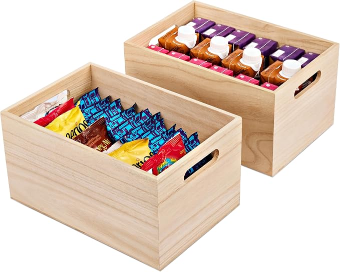 Sorbus Unfinished Wood Crates by Sorbus