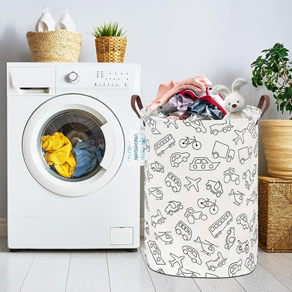 LANGYASHAN Laundry Basket Canvas Fabric Collapsible Organizer Basket - Image 7